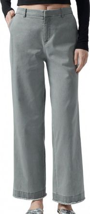 ATM Anthony Thomas Melillo Womens Garment Wash Cotton Twill Boyfriend Pants In Olive Drab
