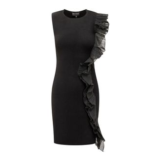 Emporio Armani Short Dresses, female, Black, Size: 2XL Sleeveless Midi Dress