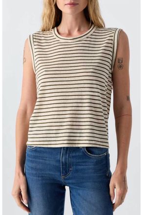 Amo Sleeveless Love Tee In Reseda Stripe