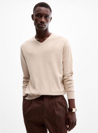 Le 31 Mens Minimalist V-neck sweater