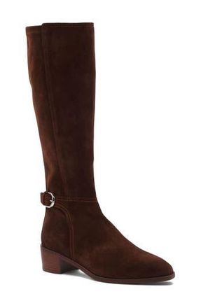 Aquatalia Roksana Weatherproof Knee High Boot in Brandy Suede at Nordstrom Rack, Size 5.5