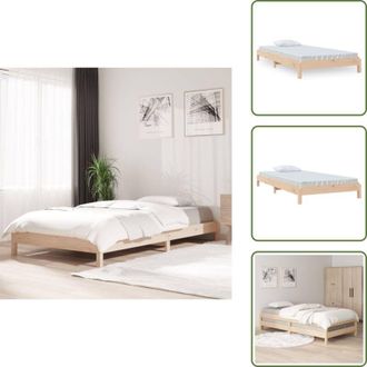 vidaXL The Living Store Letto Impilabile 75x190 cm in Legno Massello di Pino - Letto in pino