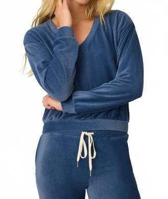 PJ Salvage Craving Corduroy Loungewear Set In Harbor