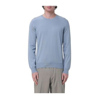 Brunello Cucinelli Pullover met ronde hals van katoen - Heren - Truien - Blauw - Maat: 2XL Katoen