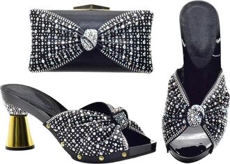 Generic Matching Bags Women Shoes And Bags Set For Prom Party Summer Sandal Pumps