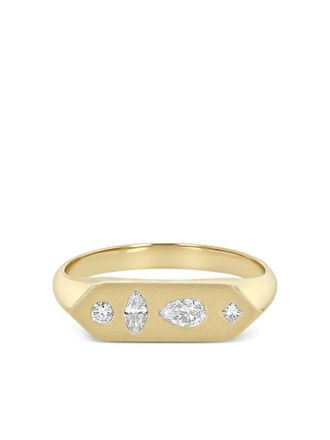 Zoë Chicco 14K yellow gold Hexagon diamond ring - women - Diamond/14kt Yellow Gold - 6