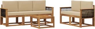 vidaXL Conjunto De Sof&aacute;s De Exterior 6 Uds. Vidaxl