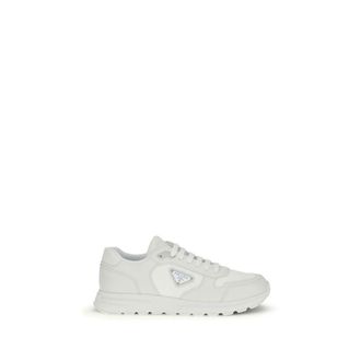 Prada White Recycled Polyamide Athletic Mens Sneakers