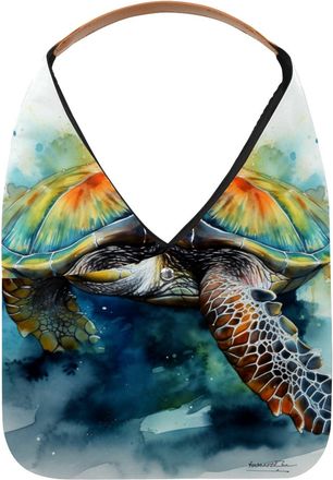 Generic Sea Turtle Reusable Lightweight Grocery Bags - Foldable Into Compact Pouch, Washable & Sturdy, Multipurpose for Shopping and Travel