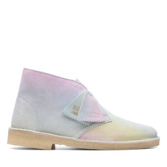 Clarks Desert Boot in White Suede