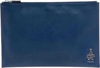Prada Pre-owned Clutch - - Pre-owned - Donna - Blu - ONE SIZE
