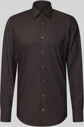 HUGO BOSS Regular Fit Freizeithemd mit extra langem Arm Modell H-JOE-K-C1-261 in Anthrazit, Gr&ouml;&szlig;e 39L