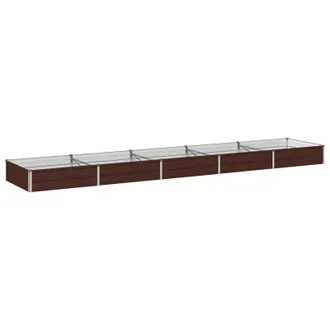 vidaXL Letto Rialzato Da Giardino Marrone 400 X 80 X 24 Cm Vidaxl