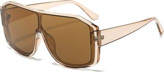 Generic Outdoor Mens And Womens Large Frame Sunglasses Vacation Sports Commuter Sun Glasses(Brown)