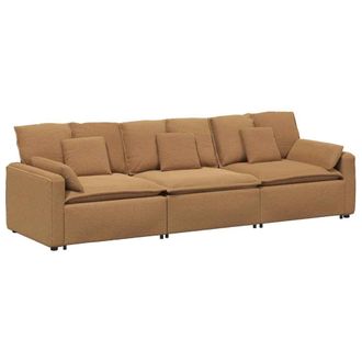 vidaXL Sof&aacute; Modular Con Cojines Color Beige Vidaxl