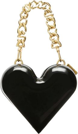 GCDS Gcds, Tassen, Dames, Zwart, ONE Size, Leer, Heart Bag
