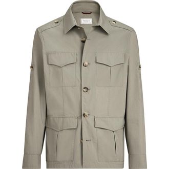 Brunello Cucinelli Water-resistant safari jacket in Khaki at Nordstrom, Size 50 It