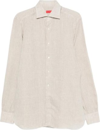 Isaia Buttoned Long-sleeve Shirt