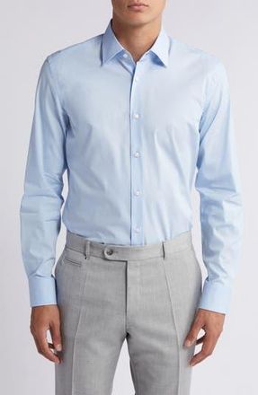 BOSS Hank Kent Slim Fit Dress Shirt in Light Blue at Nordstrom Rack, Size 15