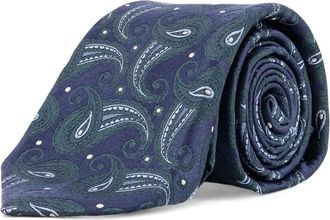 Kiton Cravatta con stampa paisley - Blu