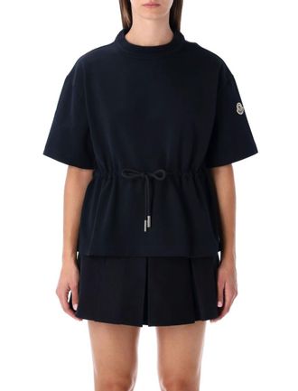 Moncler Blue Drawstring-waist T-Shirt