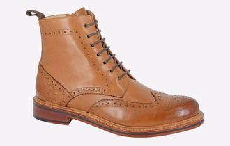 Woodland Brampton Brogue Boot Mens - Tan - Size UK 11