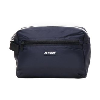 K-Way Blauwe Demu Clutch Tas met Rits - Heren - Tassen - Blauw - Maat: ONE Size