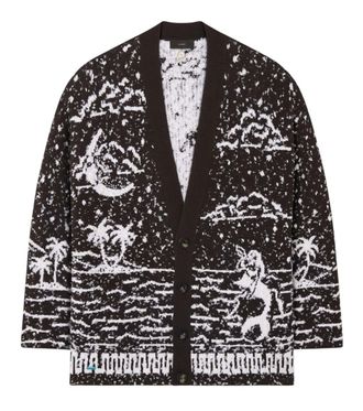 Alanui Black V Neck Cardigan