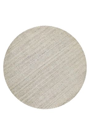 Wecon Home Alfombra redonda de pura lana tejida a mano gris claro 180 cm