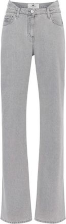 Elisabetta Franchi Dames, Jeans, Grijs, Maat: W27 Katoen