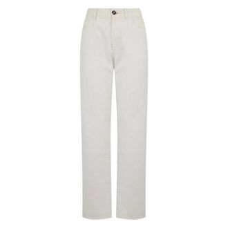 Moorer Dames, Jeans, Beige, Maat: XS Katoen