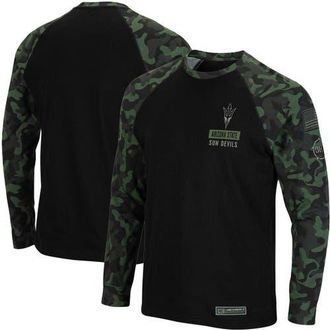 Colosseum Mens Colosseum Black Arizona State Sun Devils OHT Military Appreciation Camo Raglan Long Sleeve T-Shirt at Nordstrom, Size Medium