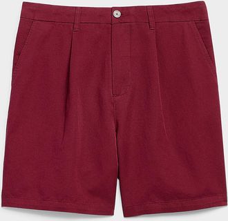 Le 31 Mens Pleated cotton-linen short Inseam: 7