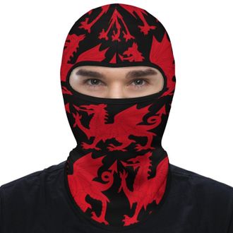 Generic Flag of Wales Welsh Cool Dragon Mens Balaclava Ski Face Mask Motorcycle UV Protector Scarf Neck Gaiter