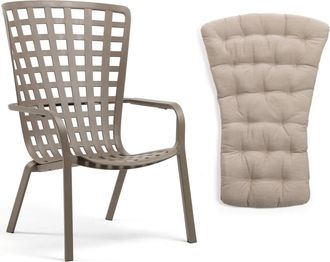 Nardi Folio verstellbarer Outdoor-Sessel + Sitzauflage f&uuml;r Folio Relax, tortora / lino