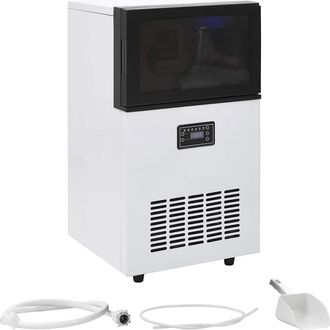 vidaXL Vidaxl - M&aacute;quina De Hacer Cubitos De Hielo Negra 45 Kg/24 H