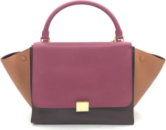 Celine Tricolor Leather Trapeze Womens Handbag (Pre-Owned)