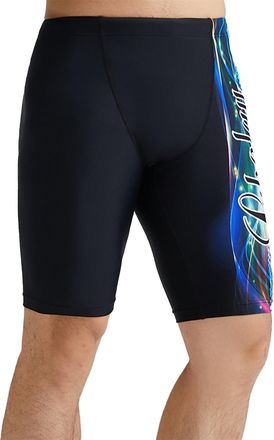 Feoya Mens Swimming Swimsuit Quick-Drying Swimsuit Jammer Swimsuit Mens Swimming Trunks Black Swim Jammers Comfortable Fit Swim Pants for Swim Training Blac