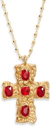 Vidakush Primary Belvedere Necklace in Gold/Red at Nordstrom, Size 14