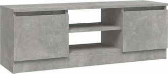 vidaXL Vidaxl - Mueble De Tv Con Puerta Gris Hormig&oacute;n 102x30x36 Cm