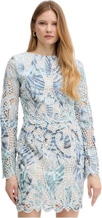 Guess Anastasia Lace Top - Blouses & Shirts - Mujer - Azul - M