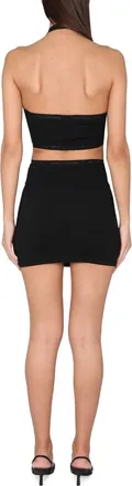 T Alexander Wang Asymmetrical Neckline Dress - Black