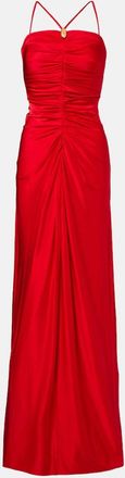 Max Mara Oggetti ruched halterneck bustier gown