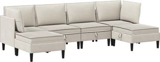 vidaXL Juego De Muebles De Sal&oacute;n 6 Uds. Avena Tela Vidaxl