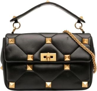 Valentino Pre-owned Handbags, female, Black, Size: ONE SIZE Pre-owned Satchel