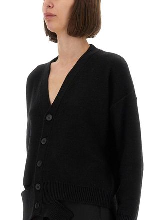 Maison Margiela Virgin Wool Blend Cardigan - Black