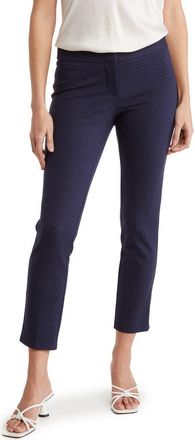 Amanda + Chelsea Amanda Pindot Ponte Knit Slim Pants in Navy /White at Nordstrom Rack, Size 12