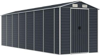 vidaXL Cobertizo De Jard&iacute;n Acero Galvanizado Antracita 191x640x198 Cm Vidaxl