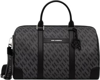 Karl Lagerfeld K/Ikon Weekender - Heren - Weekendtassen - Zwart - ONE Size - Leer - Tassen