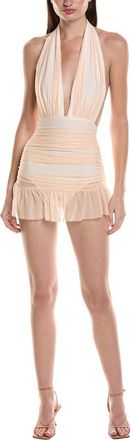 Norma Kamali Ruffle Halter Mio Mini Dress